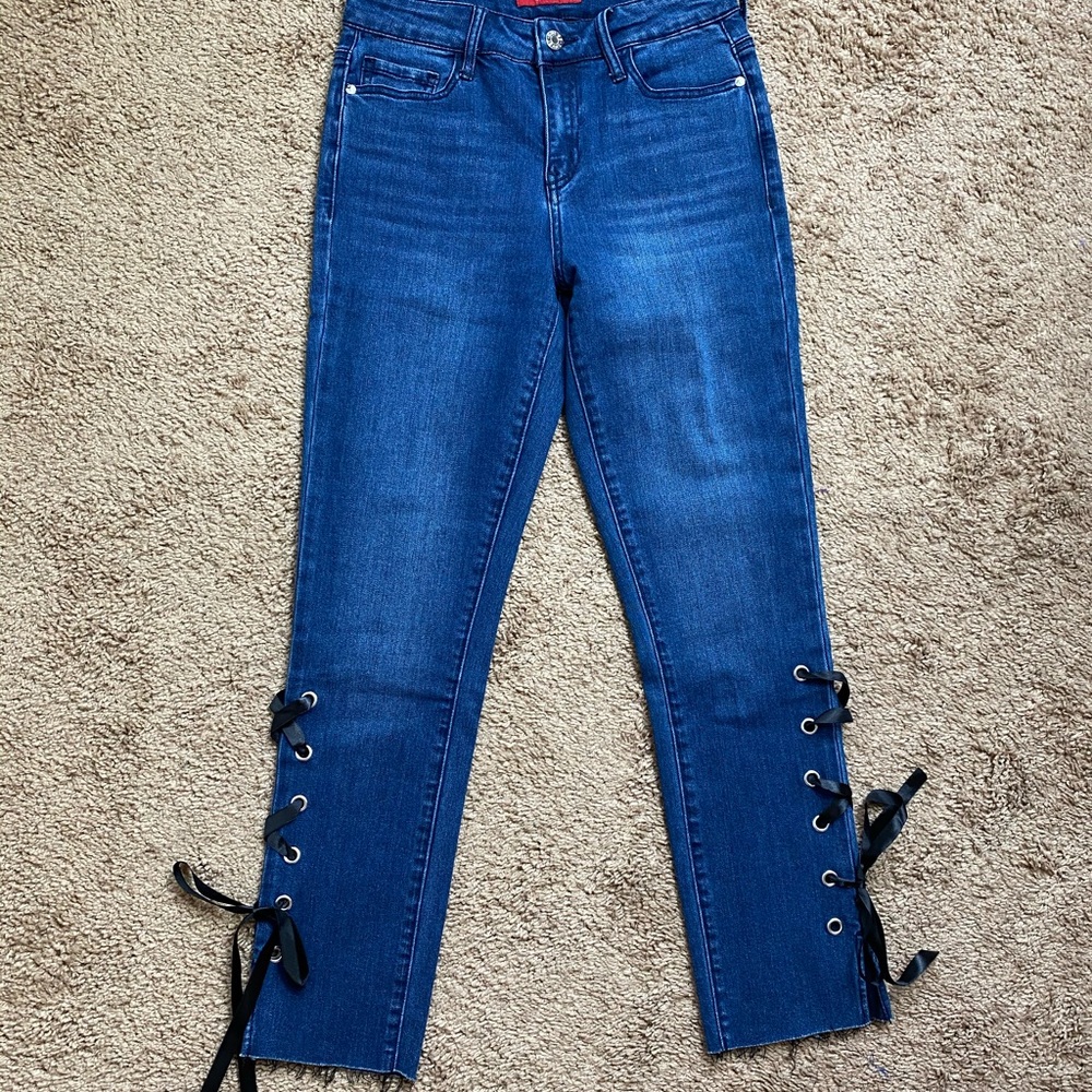BWOT Guess Skinny Lace Jeans Dark Blue